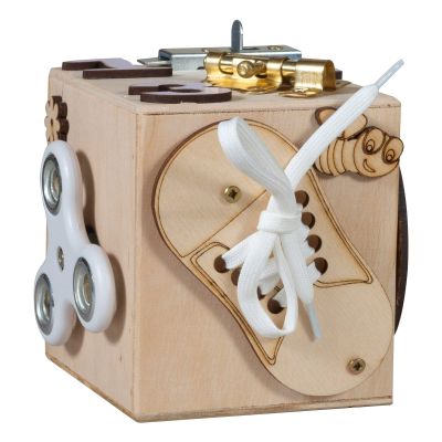 3toysm Timeo Montessori Busy Activity Cube Motor Skills Size S