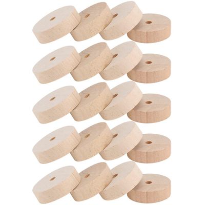 20Pcs Log Wheel Wooden Crafts Wheels Wooden car s mini car spools Wood s Wood s Toys for Kids mini s s Toy Pull Supplies Child
