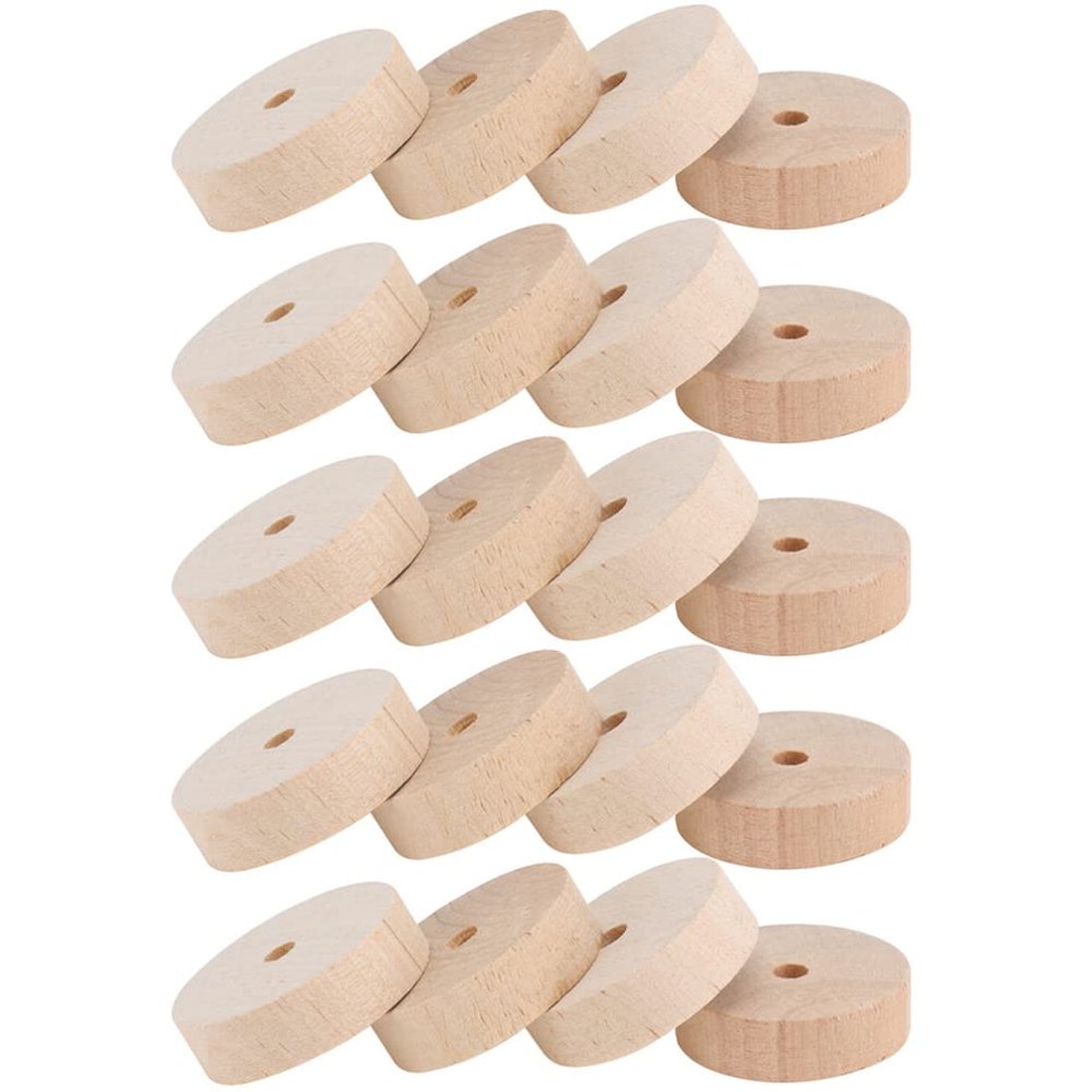 20Pcs Log Wheel Wooden Crafts Wheels Wooden car s mini car spools Wood s Wood s Toys for Kids mini s s Toy Pull Supplies Child