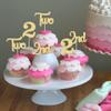 24Pcs 2nd Birthday Cupcake Toppers Glitter Second Birthday Two Cupcake Picks for Baby Shower 2nd Birthday Anniversary Party Cake Decorations Supplies Gold view 4