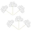 24Pcs 2026 Happy New Year Cupcake Topper Silver Glitter Welcome to 2026 Cupcake Toppers Cheers to 2026 Cake Pick Decorations for 2026 New Year Eve Party Decor Supplies view 3