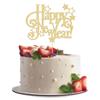 1Pc Happy New Year Cake Topper 2026 New Years Eva Party Cake Decorations for New Years Party Supplies Hello 2026 Holiday Theme Party Decorations Gold Glitter view 1