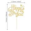 1Pc Happy New Year Cake Topper 2026 New Years Eva Party Cake Decorations for New Years Party Supplies Hello 2026 Holiday Theme Party Decorations Gold Glitter view 2