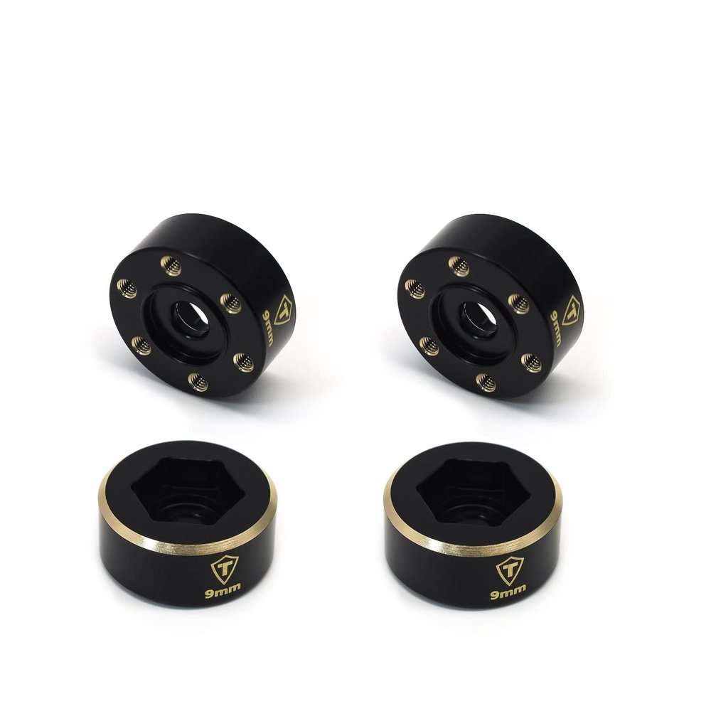 TREAL 1.9 Wheel Hubs Brass Weights 9mm/12mm/15mm/18mm Widen Adapters Compatible with 1/10 RC Crawlers (9mm)