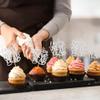 24Pcs Glitter Happy New Year Cupcake Toppers Hello 2026 Welcome to 2026 Happy New Year Cake Picks Decorations for 2026 Holiday Theme Party Supplies Silver view 4