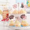 24Pcs 2026 Happy New Year Cupcake Topper Rose Gold Glitter Hello 2026 Cupcake Toppers Cheers to 2026 Champagne Cupcake Topper Firework Cake Picks for New Year Eve Party Decor Supplies view 4