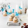 24Pcs 1st Birthday Cupcake Toppers Glitter First Birthday Cake Decorations One Cupcake Picks for Kids Baby Shower 1st Birthday Party Cake Decorations Supplies Blue view 4