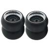 RC 1/28 Drift Wheels,Alloy RC Wheel Tires for 1/28 Wltoys K969 K989 P929 kyosho Rally Model car Upgraded Part 4pcs/Set(Black) view 2