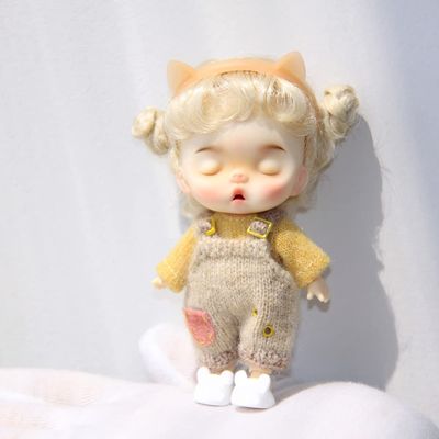 SISON BENNE New Body 1/12 BJD Doll 10cm Mini SD Dolls Cute Fat Body Doll,Best Gift for Christmas (3#)