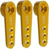 Aluminum 25T Steering Servo Horn Arm,RC Steering Servo Arm Horn for RC 1:8 1:10 Model Car/Boat Futaba HSP HPI Wltoys Himoto Redcat Axial 3 pcs/SetYellow view 1