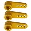 Aluminum 25T Steering Servo Horn Arm,RC Steering Servo Arm Horn for RC 1:8 1:10 Model Car/Boat Futaba HSP HPI Wltoys Himoto Redcat Axial 3 pcs/SetYellow view 3