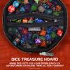 ENHANCE DND Dice Tray and Case - Collector's Edition DND Dice Holder up to 150 D&D Shakers with Hard Shell Exterior and Protective Soft Interior - Rolling Tray Perfect for Game Night (Dragon Gold) view 3