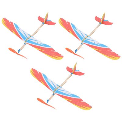 SAFIGLE DIY Creative Aircraft Model Bird Design Rubber Band Powered Airplane Educational Toy Lightweight Foam Glider for Kids Outdoor Play