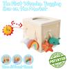 Twefex Pull String Activity Toy, Montessori Toys for Babies 6-12 Months, Wooden Activity Cube Baby Sensory Toys for 1 Year Old Boy Girl, Early Learning Baby Infant Toy 6 to 12 Months view 2