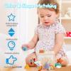 Twefex Pull String Activity Toy, Montessori Toys for Babies 6-12 Months, Wooden Activity Cube Baby Sensory Toys for 1 Year Old Boy Girl, Early Learning Baby Infant Toy 6 to 12 Months view 4