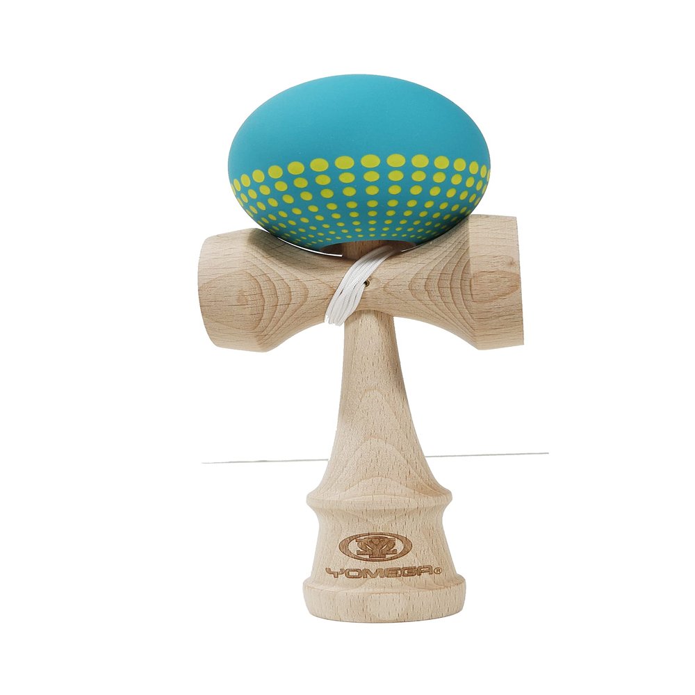Yomega Pro Model Kendama  The Traditional Japanese Toss and Catch Skill Game with Rubberized Paint for Easier Skill Building Play (Teal)