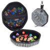 ENHANCE DND Dice Tray and Case - Collector's Edition DND Dice Holder for up to 150 D&D Shakers with Hard Shell Exterior and Soft Interior - Rolling Tray Perfect for Game Night (Dragon Silver) view 1