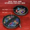 ENHANCE DND Dice Tray and Case - Collector's Edition DND Dice Holder for up to 150 D&D Shakers with Hard Shell Exterior and Soft Interior - Rolling Tray Perfect for Game Night (Dragon Silver) view 2