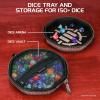 ENHANCE DnD Dice Tray and Case - Collector's Edition DnD Dice Holder for up to 150 D&D Shakers with Hard Shell Exterior and Protective Soft Interior - Rolling Tray Perfect for Game Night (Dragon Pink) view 2