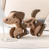 Montessori Toys 1 2 3 4 Years Old Boys Girls Wooden Walking Pull Dog Toy for Baby Toddler, Pull Along Walking Toys, Walk Along Puppy Pull, Wooden Pull & Push Toy view 2