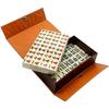 Antique Chinese Mahjong Game Set with Carrying Travel Case Travel Mahjong Set for Adults Boys and Girls view 1
