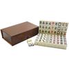 Antique Chinese Mahjong Game Set with Carrying Travel Case Travel Mahjong Set for Adults Boys and Girls view 3