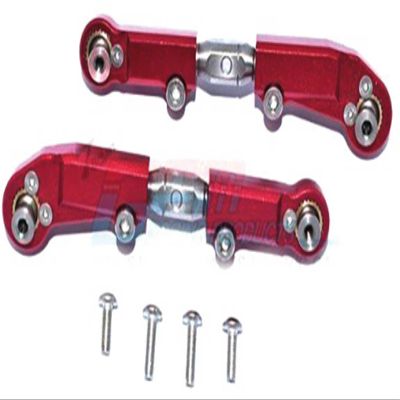 GPM Upgrades Aluminum 7075-T6+Stainless Steel Adjustable Front Steering Tie Rod for 1/7 Limitless All-Road Speed Bash (ARA109011) RC Cars (red)