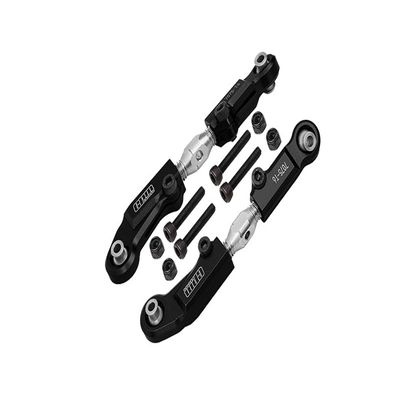 GPM Upgrades Aluminum 7075-T6+Stainless Steel Adjustable Front Steering Tie Rod for 1/7 Limitless All-Road Speed Bash (ARA109011) RC Cars (Black)
