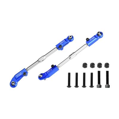 GPM Upgrades Aluminum 7075-T6+Stainless Steel Adjustable Front Steering Tie Rod for 1/8 4WD Kraton 6S BLX (ARA106040T1) RC Cars (Blue)