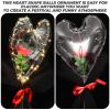 2pcs Glow Ball Valentines Day Decor Decorative Balloons Rose Flowers Balloons Light up Flower Bouquet Valenties Decorations Transparent Plastic Supplies Led view 4