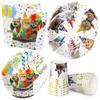 APOWBLS Cat Theme Birthday Party Supplies - Cat Party Decorations Dinnerware Include Cat Party Plates, Cup, Napkin, Kitten Birthday Decorations Tableware | Serve 24 view 1