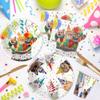 APOWBLS Cat Theme Birthday Party Supplies - Cat Party Decorations Dinnerware Include Cat Party Plates, Cup, Napkin, Kitten Birthday Decorations Tableware | Serve 24 view 3