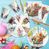 APOWBLS Cat Theme Birthday Party Supplies - Cat Party Decorations Dinnerware Include Cat Party Plates, Cup, Napkin, Kitten Birthday Decorations Tableware | Serve 24 view 4