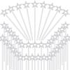 Sratte 100 Pcs 13 Inch Star Wand Fairy Baton Stick Princess Plating Wand Fairy Accessories for Women Angel Baton for Girls Kids Witch Costume Halloween Witch Queen Cosplay Prop(Silver) view 1