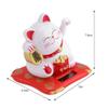 Tyenaza Waving Cat, Lucky Cat Waving Arm, Chinese Cat Japanese Lucky Cat Solar Powered Cute Waving Cat Good Luck Wealth Welcoming Cats Home Display Car Decor(White) view 2