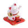 Tyenaza Waving Cat, Lucky Cat Waving Arm, Chinese Cat Japanese Lucky Cat Solar Powered Cute Waving Cat Good Luck Wealth Welcoming Cats Home Display Car Decor(White) view 4