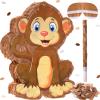 Sratte Monkey Piata Bundle with a Blindfold and Bat (16 x 12 x 3 Inches), Cute Animal Piata for Birthday Party Toys Decoration for Animal Theme Birthday Party Game Supplies Photo Prop view 1