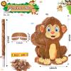 Sratte Monkey Piata Bundle with a Blindfold and Bat (16 x 12 x 3 Inches), Cute Animal Piata for Birthday Party Toys Decoration for Animal Theme Birthday Party Game Supplies Photo Prop view 2