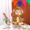 Sratte Monkey Piata Bundle with a Blindfold and Bat (16 x 12 x 3 Inches), Cute Animal Piata for Birthday Party Toys Decoration for Animal Theme Birthday Party Game Supplies Photo Prop view 3