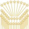 Sratte 100 Pcs 13 Inch Star Wand Fairy Baton Stick Princess Plating Wand Fairy Accessories for Women Angel Baton for Girls Kids Witch Costume Halloween Witch Queen Cosplay Prop(Gold) view 1