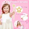 Sratte 100 Pcs 13 Inch Star Wand Fairy Baton Stick Princess Plating Wand Fairy Accessories for Women Angel Baton for Girls Kids Witch Costume Halloween Witch Queen Cosplay Prop(Gold) view 2