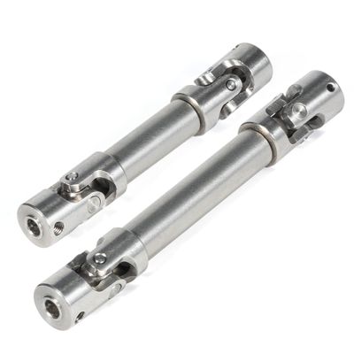 2pcs Universal Joint Driveshaft for 1/18 RC Rock Crawler Axial UTB18 Capra Unlimited Trail Buggy RC Steel Heavy Duty Drive Shaft