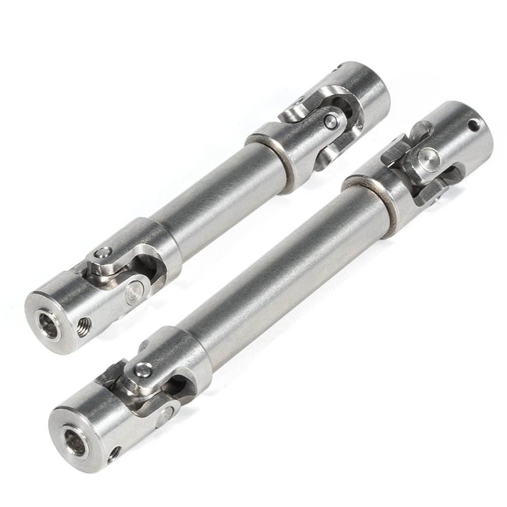 2pcs Universal Joint Driveshaft for 1/18 RC Rock Crawler Axial UTB18 Capra Unlimited Trail Buggy RC Steel Heavy Duty Drive Shaft
