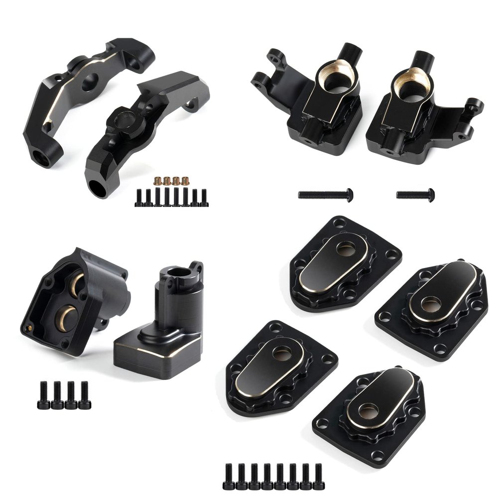 UTB18 Brass Counter Weight Axle Housing Black Coating for Axial RC Crawler 1/18 UTB18 Capra Unlimited Trail Buggy RTR Upgrade Part (E - 5 in 1)