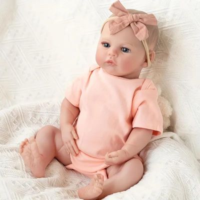 iCradle 19 inch Reborn Baby Dolls Realistic Silicone Newborn Toddler Dolls Real Cute Baby Dolls Handmade with Eyes Open Xmas Toys