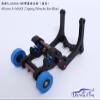 QingLeng Nylon Sturdy & Stable Wheelie Bar with Dual Spring Buffer for Traxxas 1/5 6S 8S X-MAXX - Blue Wheels view 2