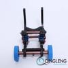 QingLeng Nylon Sturdy & Stable Wheelie Bar with Dual Spring Buffer for Traxxas 1/5 6S 8S X-MAXX - Blue Wheels view 4
