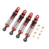 KYX Racing CNC Machined Aluminum 82mm Black Front Rear Suspension Shocks Upgrades Parts Accessories for 1/18 RC Crawler Car Axial UTB18 Capra Unlimited Trail Buggy (Red) view 2