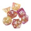 7-Die Iridescent Glitter Polyhedral Two-Tone Dice Set D4 D6 D8 D10 D% D12 D20 for DND Enthusiast RPG Adventurer(Zijin) view 1