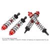 Aluminum Alloy Damper Assembled Shocks Front & Rear Replacement (Red), 4PCS Aluminum Front & Rear RC Shocks for ARRMA 1/7 Mojave 1/8 Kraton, Slash Shocks 4x4 Body rc car Front Rear Shock view 3